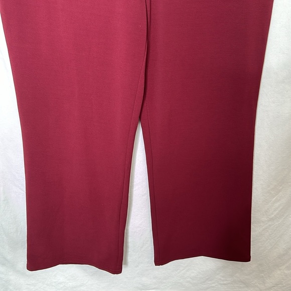 Fashion Bug Stretch Burgundy Pull On Pants Size 26-28 - Picture 4 of 10